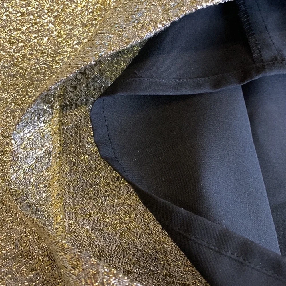 1.State Gold Silver Metallic Short Sleeveless Mini Cocktail Party Dress Women XL - Picture 11 of 12